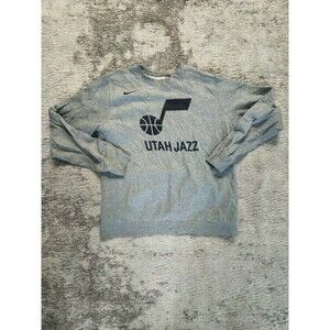 Nike Utah Jazz Mens Large Gray Crew Sweatshirt